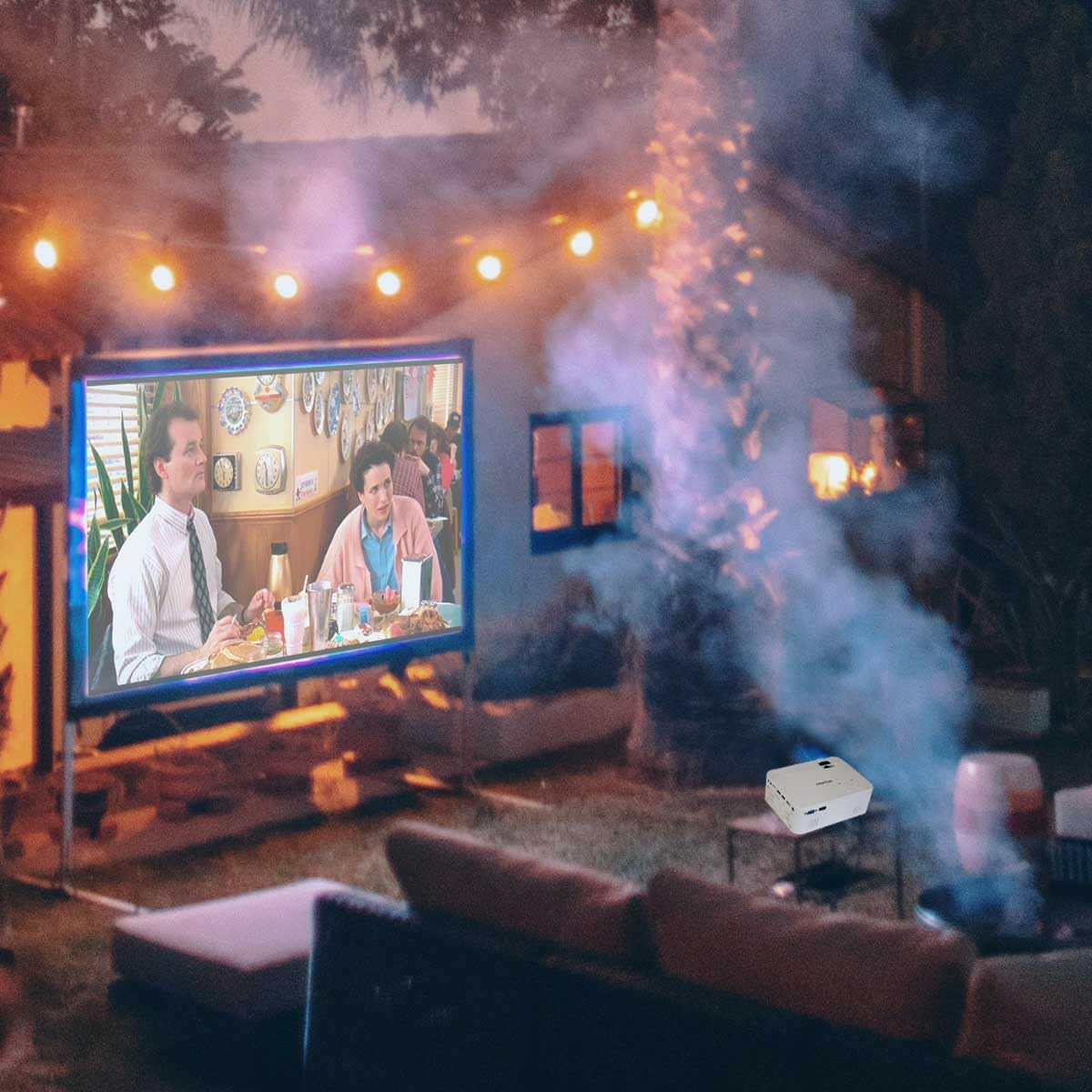 PRIXTON Goya - Mini Proyector Portatil de 2.800 Lumens, 2 Altavoces y Mando a Distancia, 50.000H, VGA, 2xHDMI, USB2.0, MicroSD y AV (Reacondicionado)
