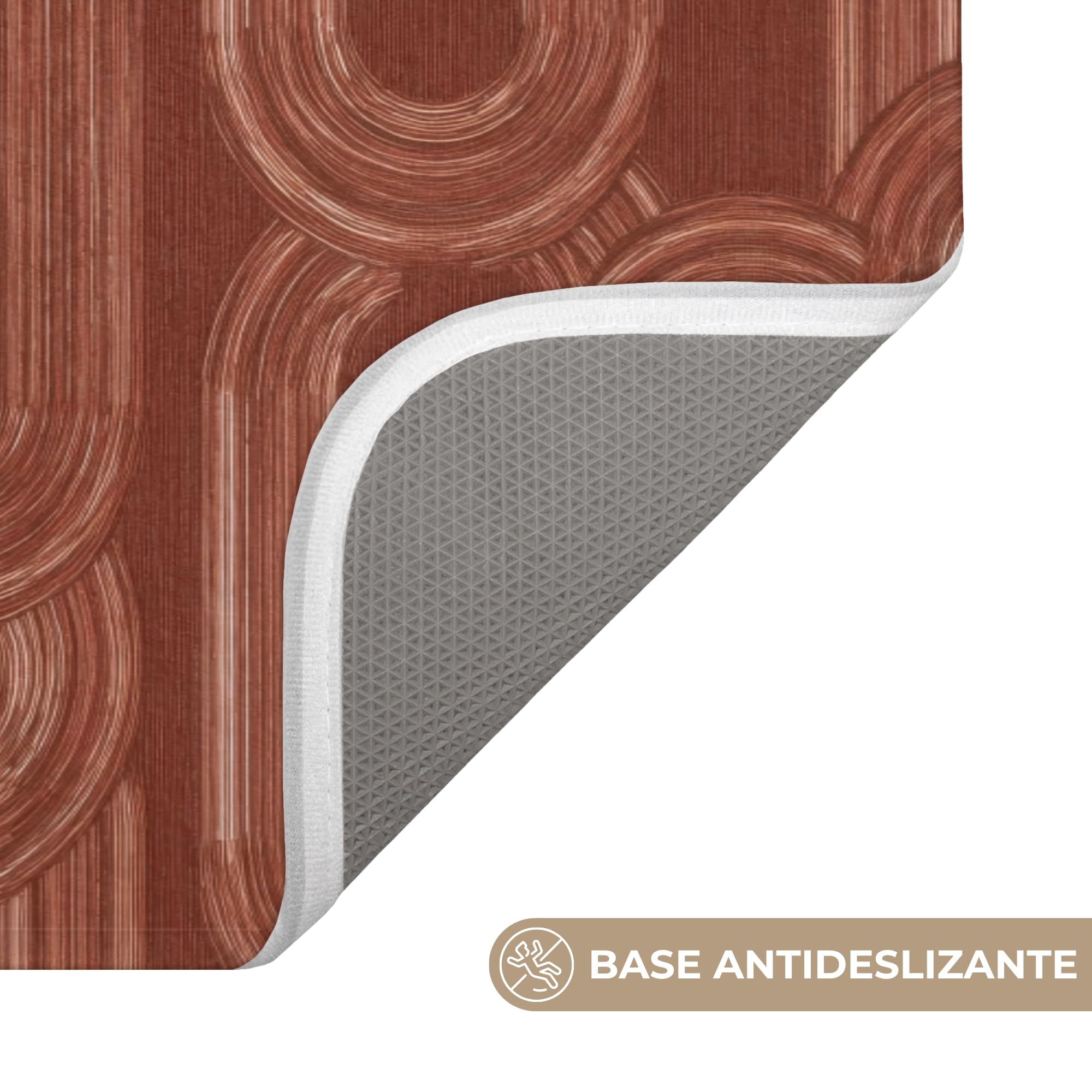Alfombras Baño Rectangular 90x60 cm Alfombra Ducha Lavable Tapete Bath Mat Non Slip Antideslizante Bathroom Decoracion Shower Abstracto - Textura - Marrón