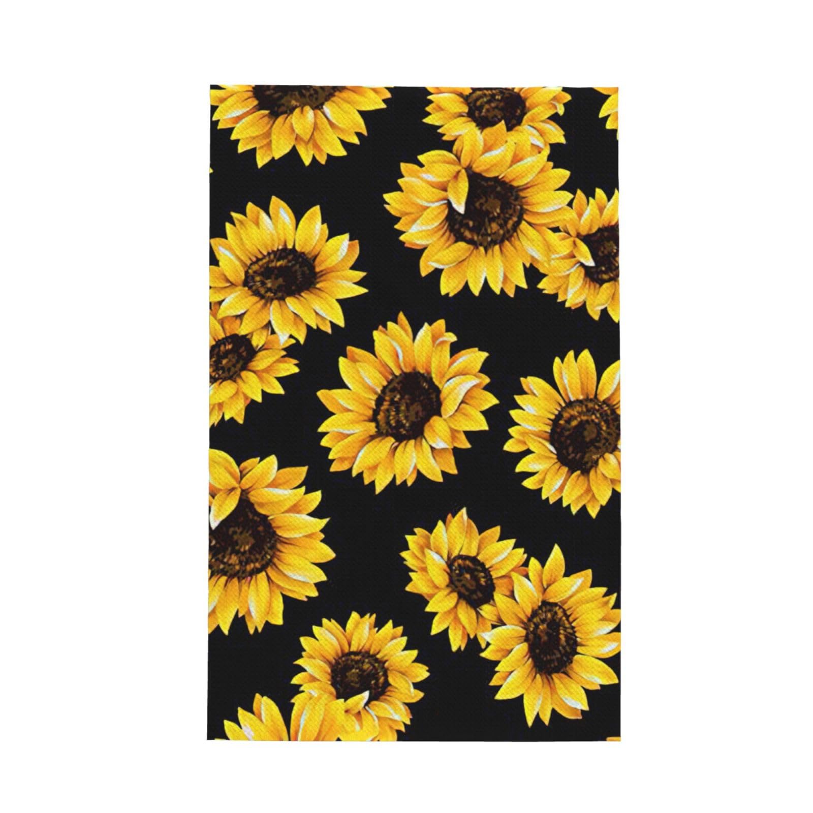 CKGODGF Sunflower.. Print Absorbent Waffle Dishcloths,Kitchen Towels With Hanging Loops,Tea Towels.