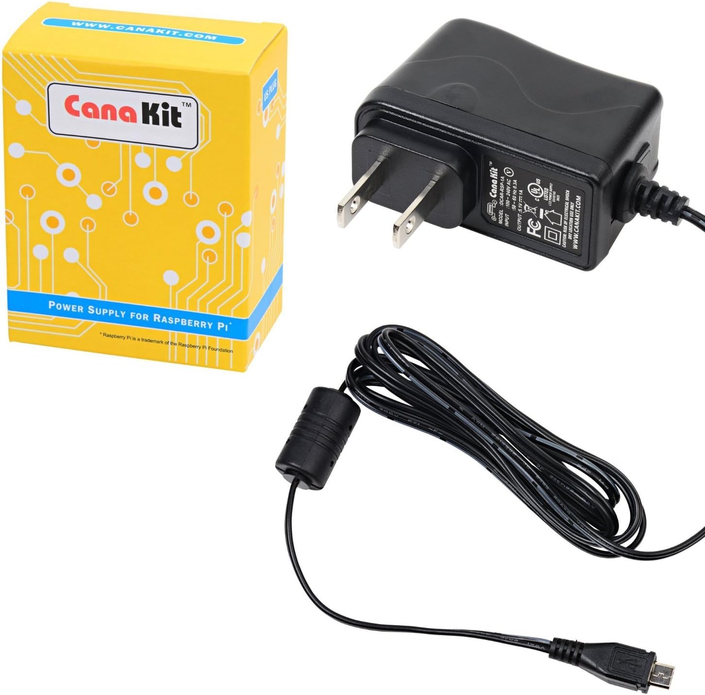 CanaKit Raspberry Pi Micro USB Power Supply/Adapter/Charger