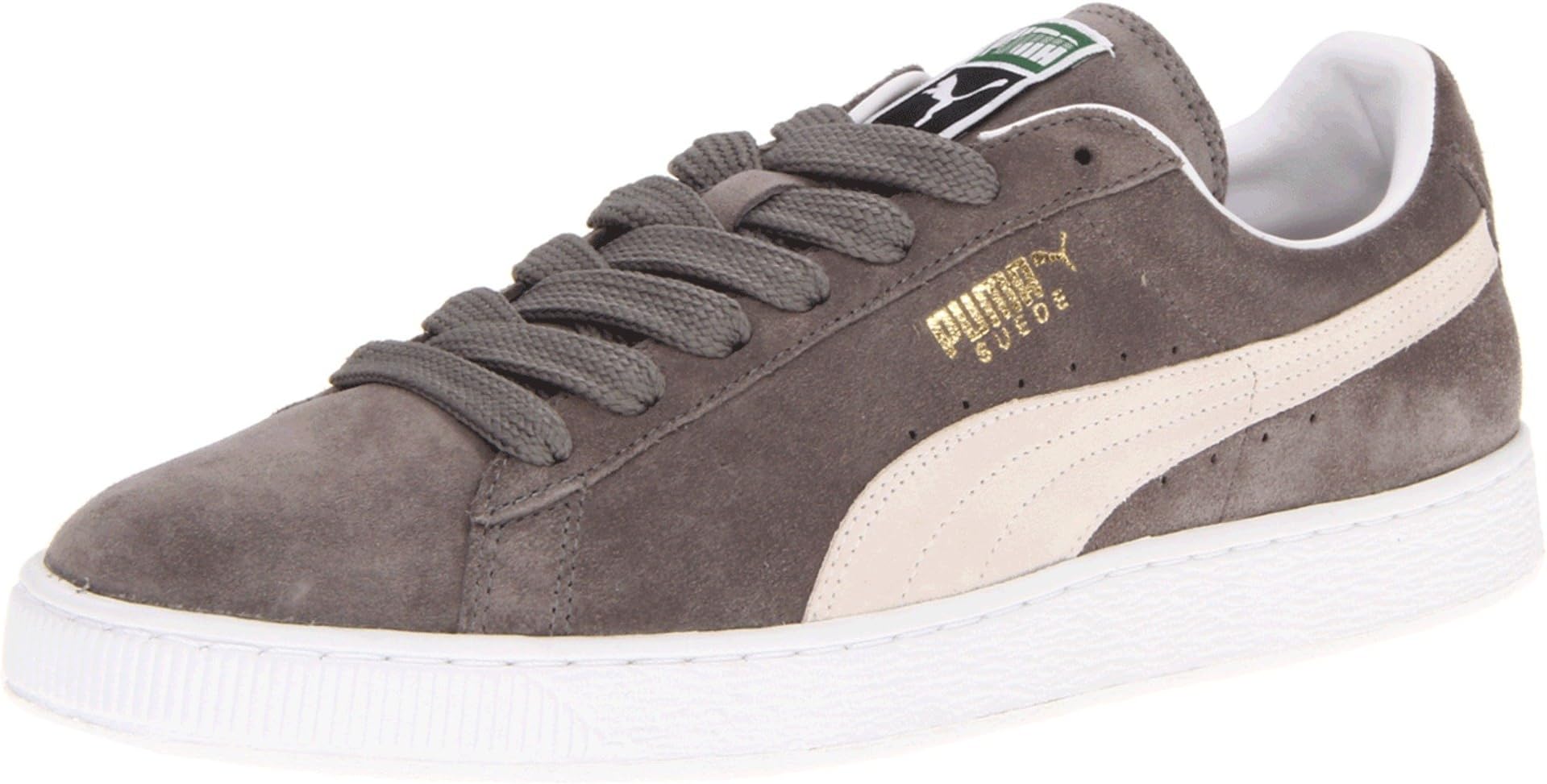 PUMA Suede Classic Sneaker,Steeple Gray/White,7.5 M US Men's