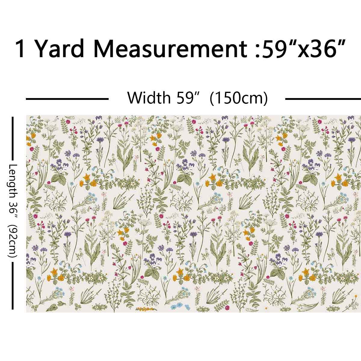 Floarl Upholstery Fabric by The Yard,Farmhouse Flowers Reupholstery Fabric for Chairs,Garden Floral Botanical Waterproof Outdoor Fabric,5 Yards,(L460*W150cm) Purple Green - Image 2