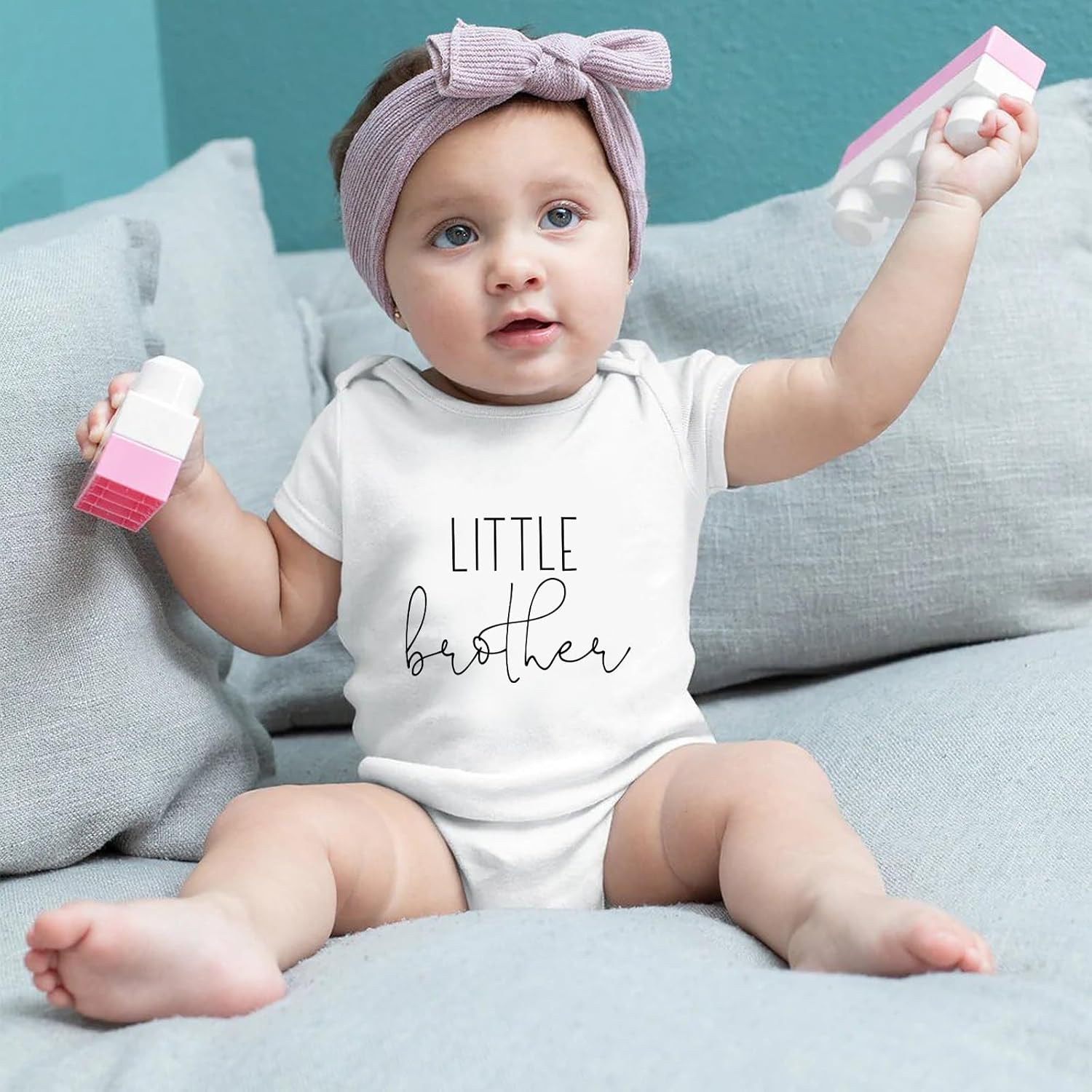 Little Brother Bodysuit for Baby Little Bro Baby Bodysuit Lil Bro Babies Clothes - Image 3