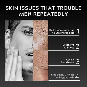 Lumiter Mens Skincare Gift Sets, Face Moisturiser for Men + Facial Cleanser | Men skincare Kit, Mens Moisturiser Face Care Kit, Anti Aging Daily Routine, Hydration, Fast-absorbing, Gifts For Men