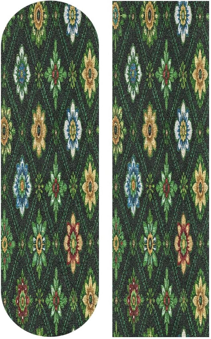 SUABO Rainbow Color Tie Dye Swirl Skateboard Grip Tape Anti Slip Longboard Scooter Griptape Sand Paper Sheet Sticker 9" x 33"