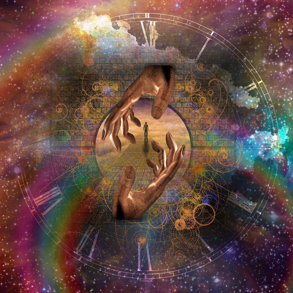 Pitaara Box Man On Spiritual Journey | Peel & Stick Vinyl Wall Sticker for Bedroom & Living Room | 16 x 16 inch (41 x 41 cms)