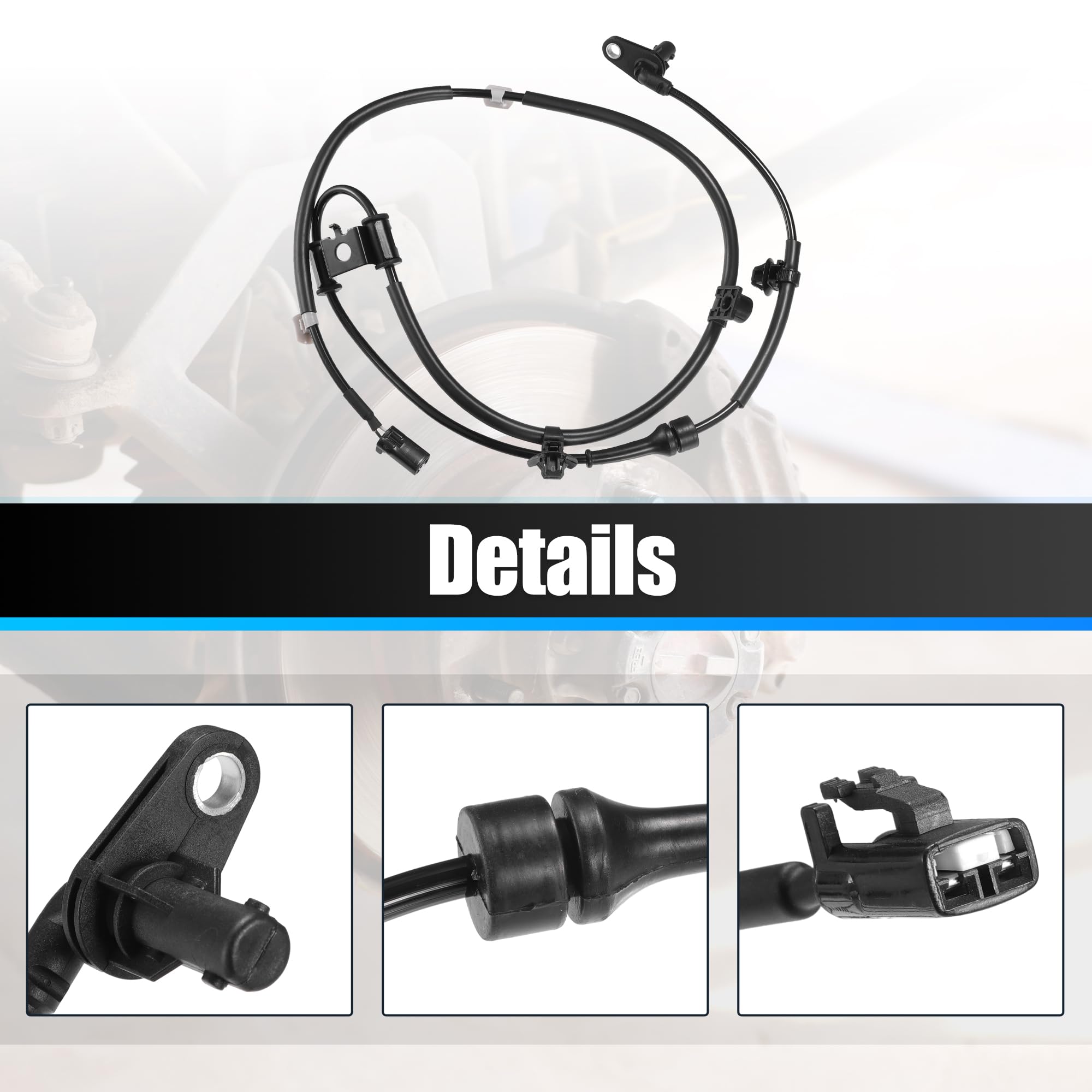 QUARKZMAN Capteur De Vitesse De Roue Abs Pour Hyundai Santa Fe 13-19 | Avant Gauche, Pour Hyundai Santa Fe Sport 2013-2018 & XL 2019, OE: 956702W000, Matériau: Plastique & Métal, Couleur: Noir