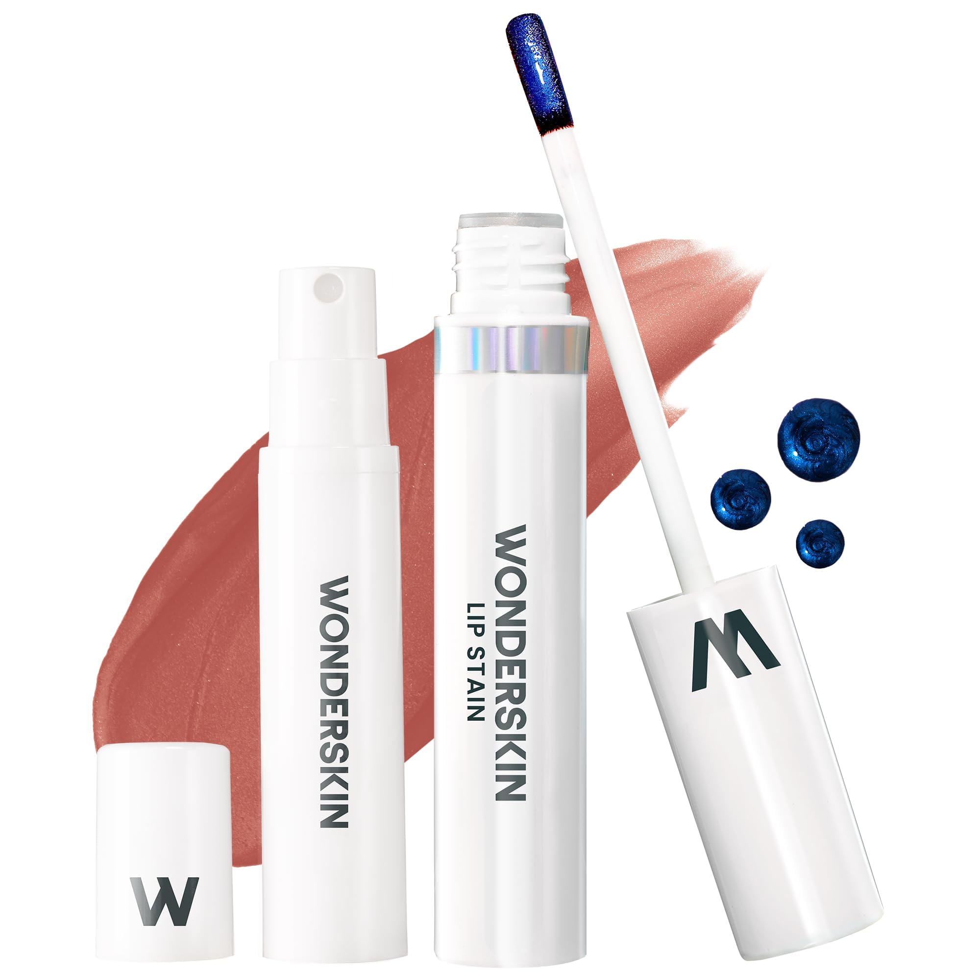 Wonderskin Wonder Blading All Day Lip Stain Peel Off Masque and Reveal Kit - Long Lasting, Waterproof Nude Lip Tint, Transfer Proof Natural Makeup Stain Kit (Lovely)