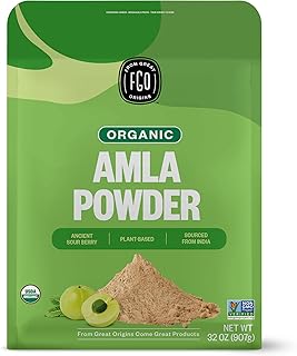 FGO Organic Amla Powder - 32oz, USDA Organic Indian Gooseberry (Amalaki), Non-GMO, Natural Vitamin C - 100% Raw and Natural