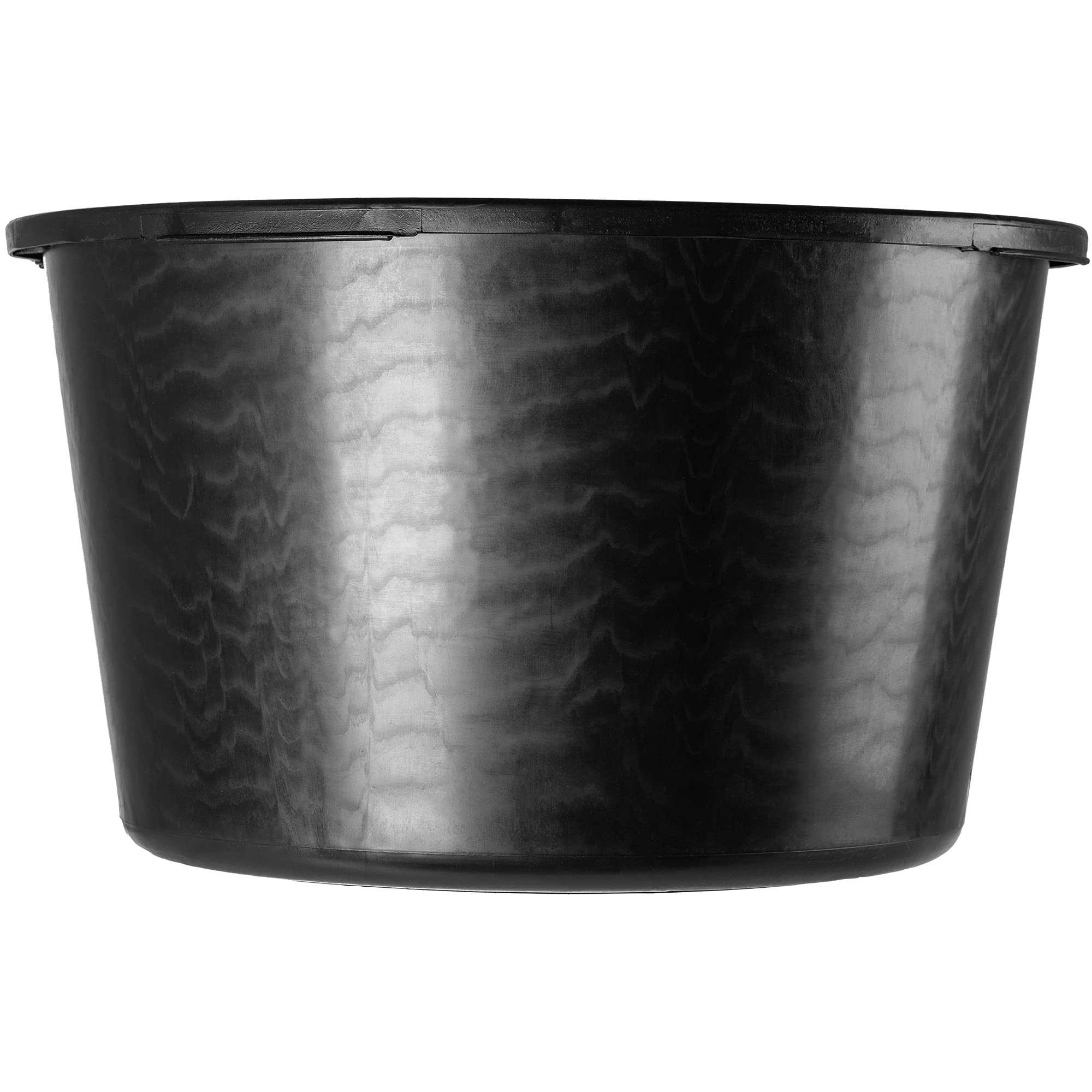 KADAX Bac à Mortier Rond en Plastique, Grand Seau de Chantier avec Poignées, Auge de Maçon, Idéal pour Les Travaux de Construction et de Bricolage (Noir, 90L)