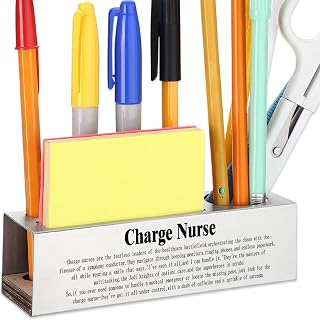 Funny Charge Nurse Appreciation Gift for Head Nurses Healthcare Leaders, Nurse Office Décor for Hospital Workstations, Medical Professional Humor Gift, office Pencil Holder Desk for Desk SD280