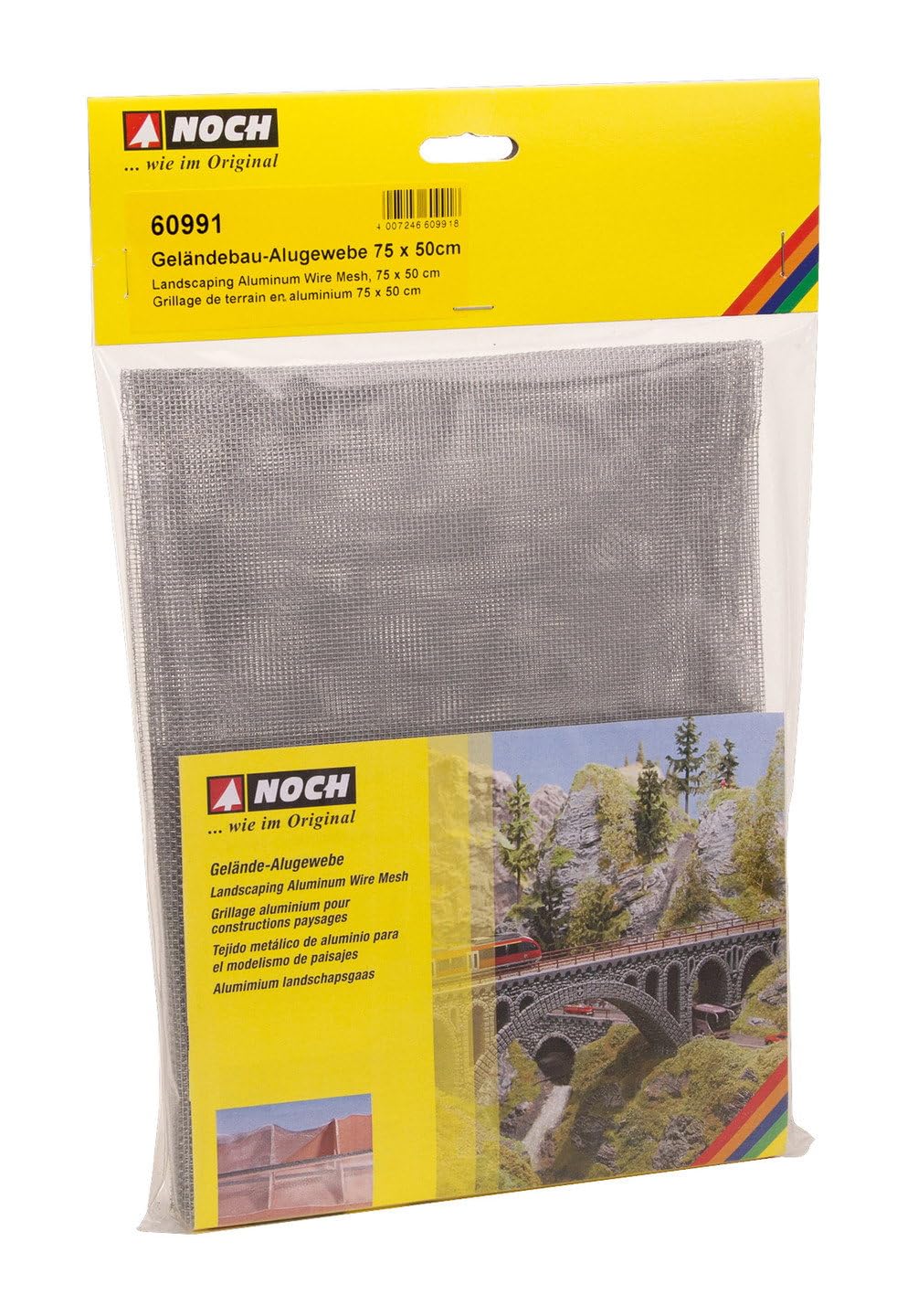 NOCH 60991 - G, 0, H0, H0E, H0M, Tt, N, Z Gelände-alugewebe, 50x75 CM, Folded IN