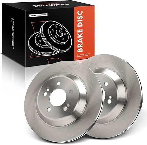 A-Premium Rotores de freno de disco ventilados traseros de 12.60 pulgadas (12.598 in) compatibles con modelos Mercedes-Benz seleccionados - C43 AMG