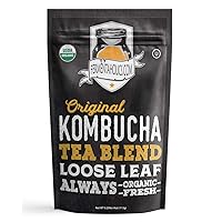 Vista 1 de Fermentaholics Mezcla de té Kombucha orgánico certificado por USDA Certificado Kosher Mezcla de té negro y verde orgánico Hoja suelta