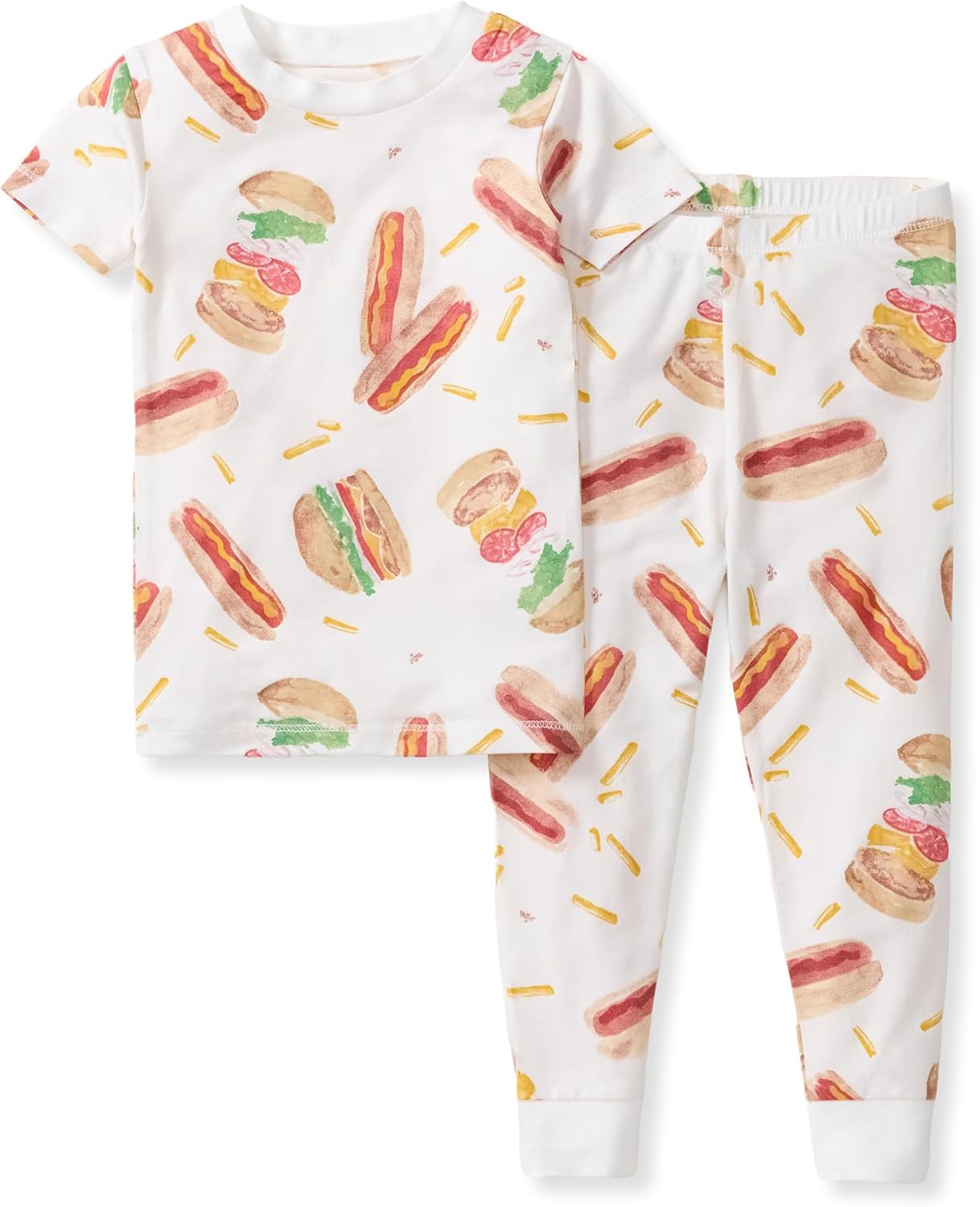 Burt's Bees Baby Unisex-Baby Honeysoft™ Lyocell Pajamas - Tee and Pant 2-piece PJ Set, Snug Fit PJs, Sizes 12M-12Y