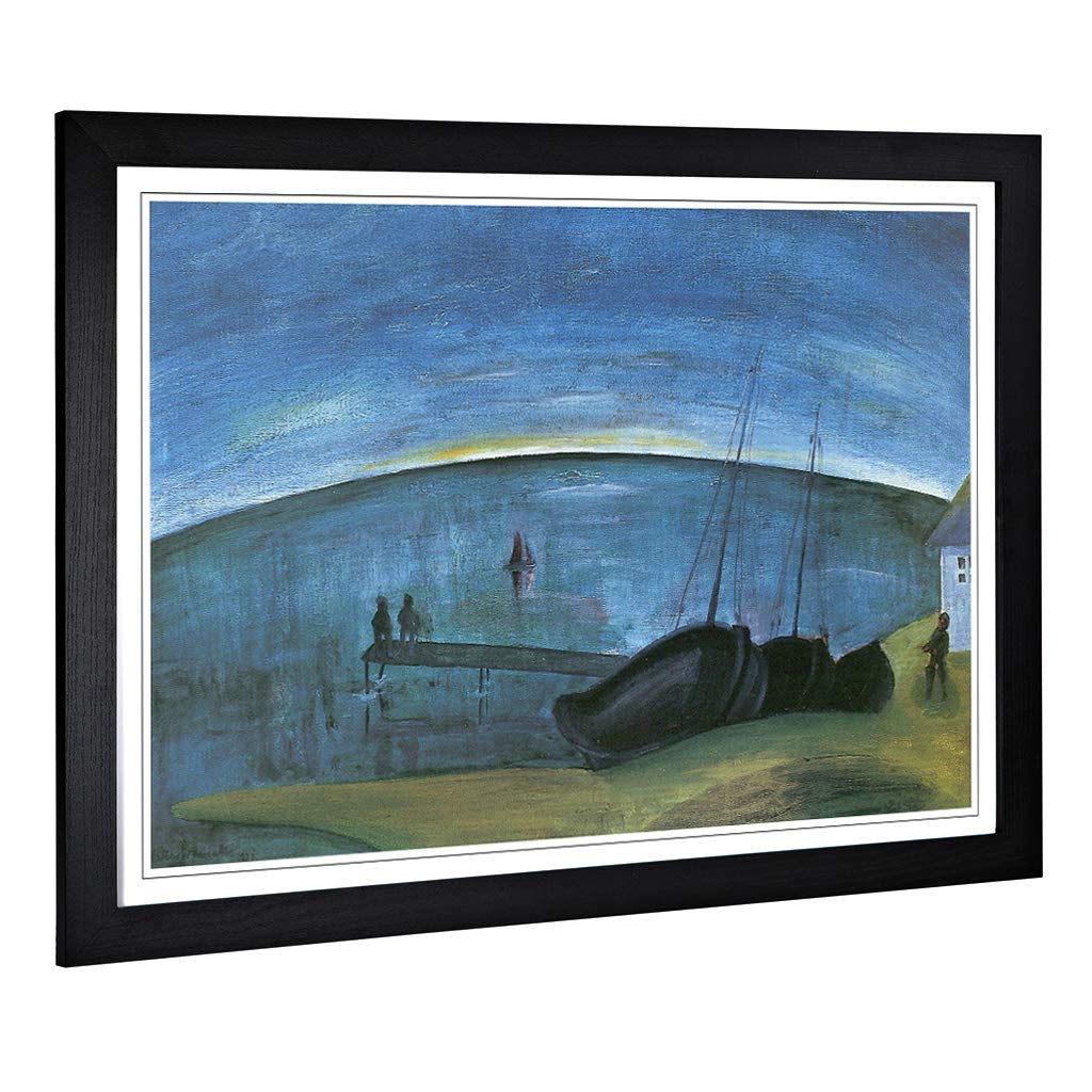 Big Box Art Framed Print of Walter Gramatte Morning on The Sea Design | Wall Art Picture | Home Decor for Kitchen, Living Room, Bedroom, Hallway, Black, A2 / 24.5x18 Inch / 62x45cm