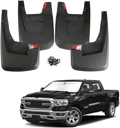 Aletas de barro para Dodge Ram 2019 2020 2021 2022 2023 2024 Dodge Ram 1500 para todo tipo de clima, protectores contra salpicaduras para
