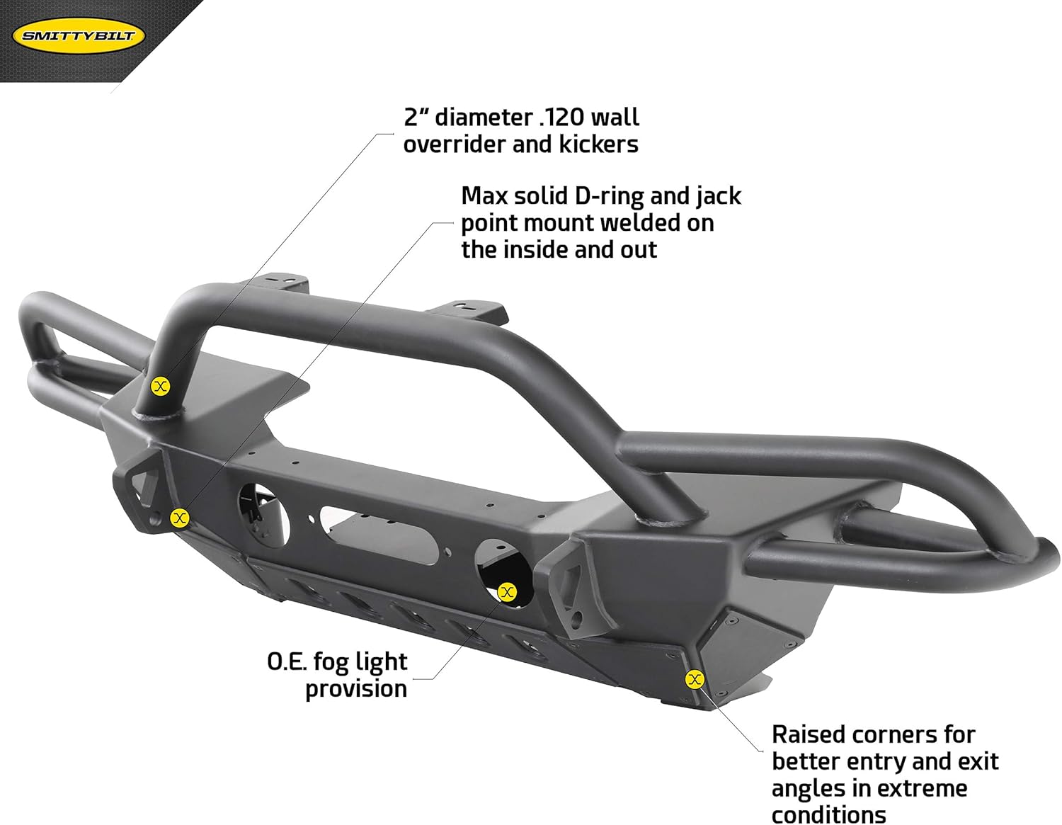 Smittybilt 77724 Front Bumper Jeep Wrangler, 1 Pack