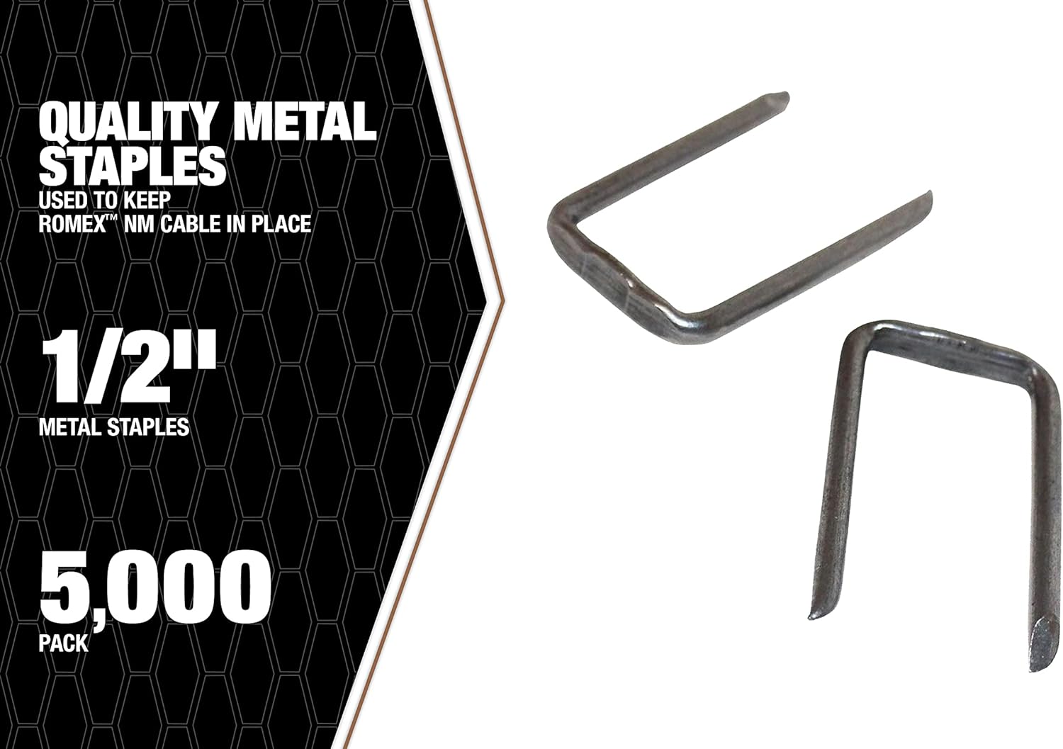 Southwire SMS12-5000BKT 1/2-inch Romex Metal Staples, 5000 Piece Bucket