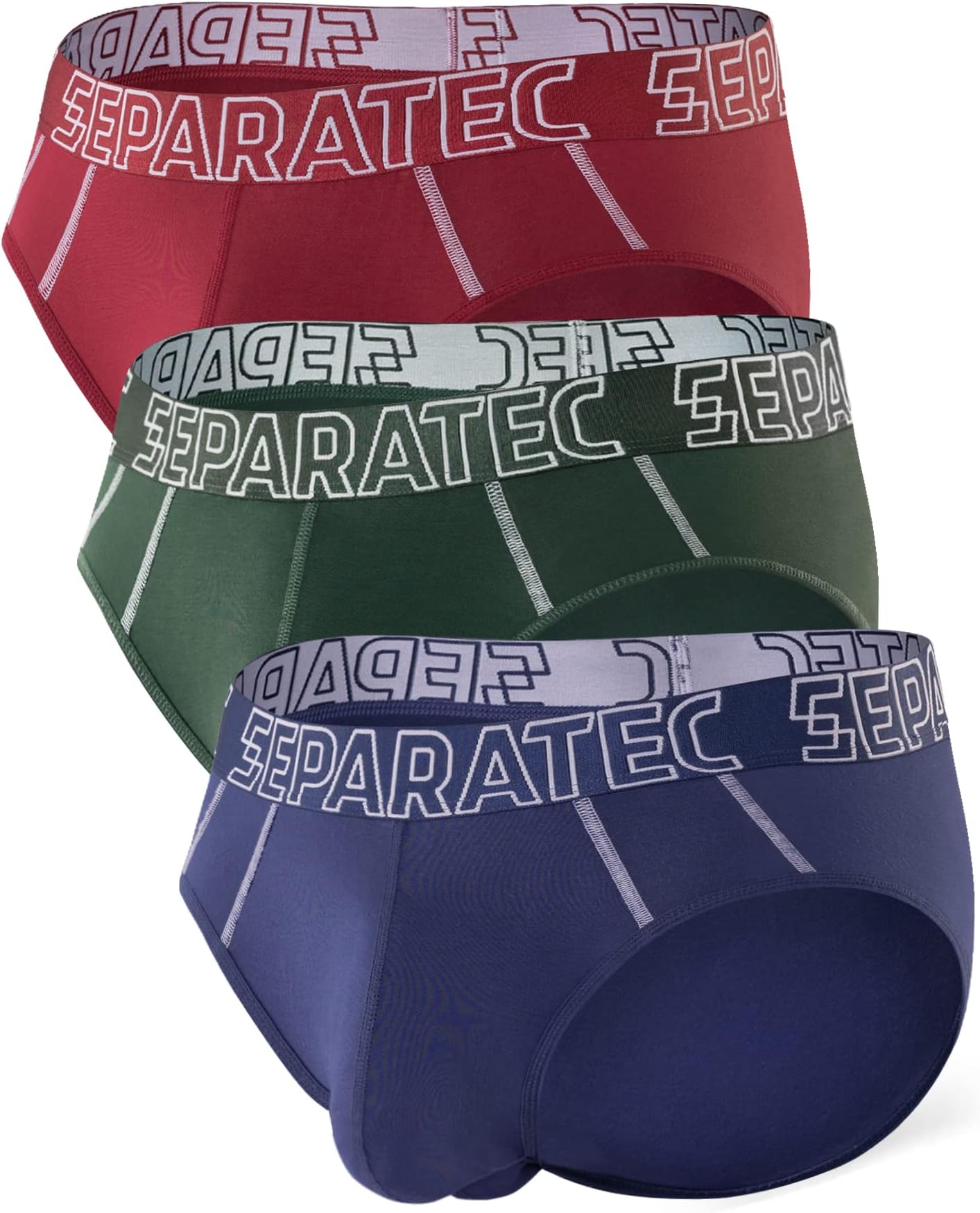 SeparatecMen's Boxer Shorts Bamboo Rayon Breathable Soft Men's Underwear with Double Pouch Pack of 3 or 6 Pack