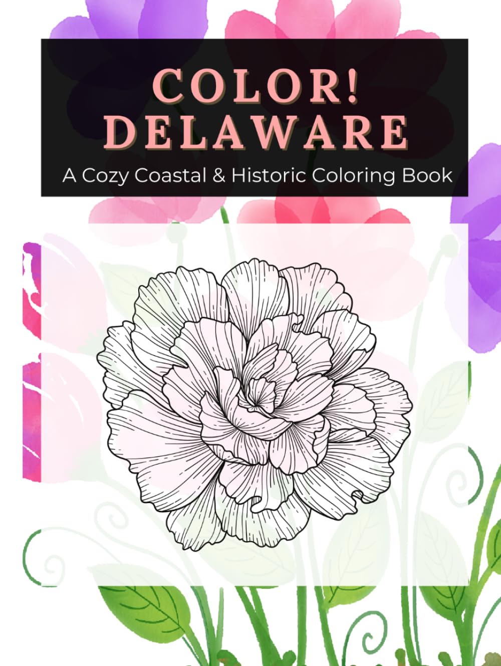 Color Delaware: A Cozy Coastal & Historic Coloring Book: Relaxing Seaside Scenes, Historic Landmarks, Coastal Charm & Peaceful Designs for Adults