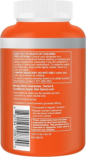Miniatura 8 de Qunol Suplemento de curcumina de cúrcuma, 1000 mg con absorción ultra alta, para apoyo articular, cápsulas extra fuertes, 150