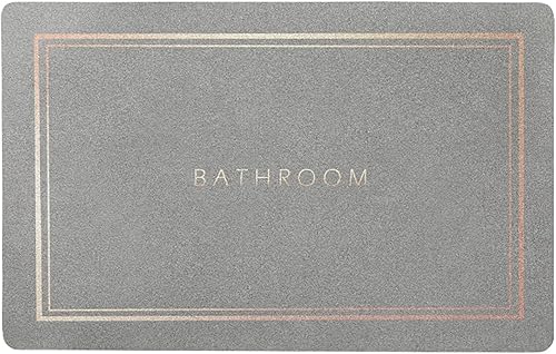 Miniatura 3 de Tapete súper absorbente, de secado rápido, absorbente para el hogar, parte inferior de goma antideslizante, fácil de limpiar, tapete simple para