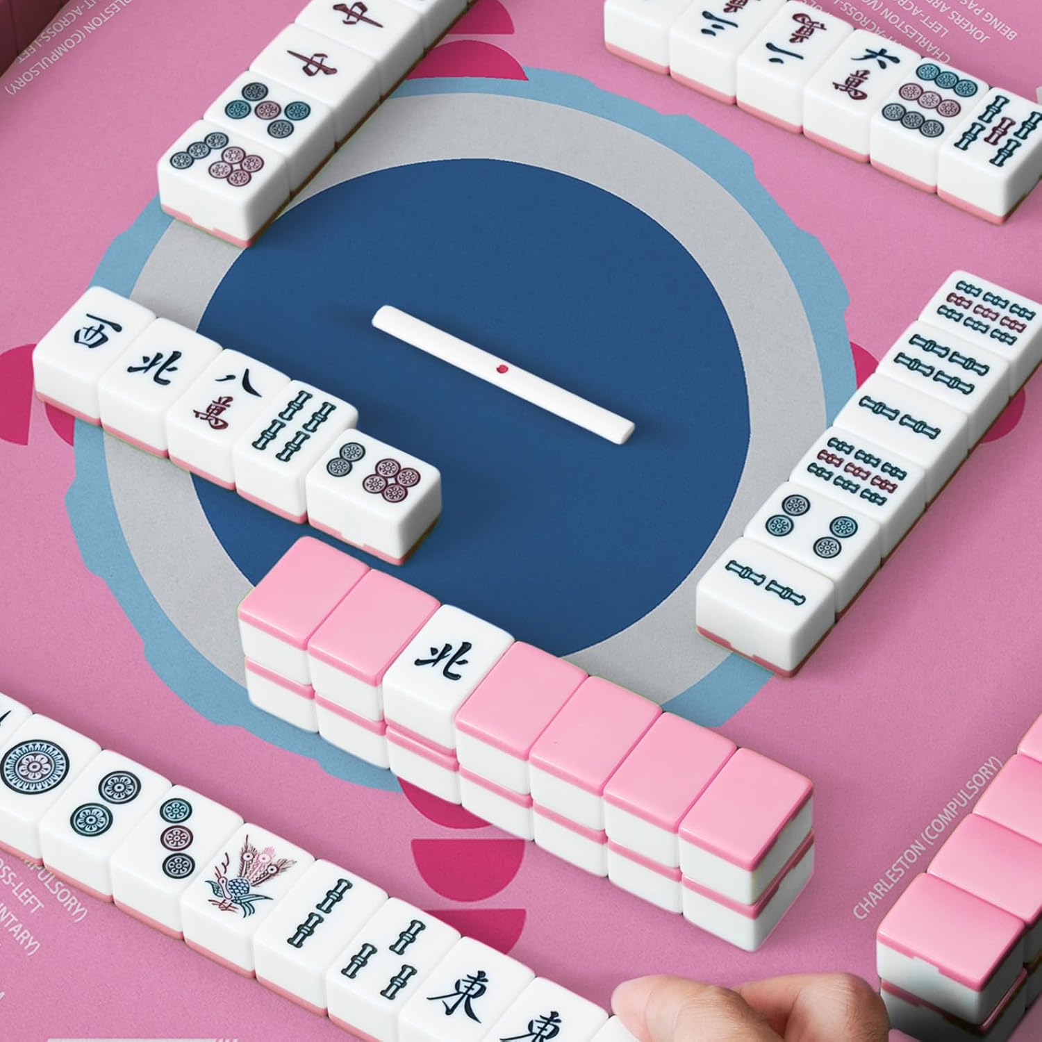 Mahjong Mat for Table Durable Mahjong Table Cover with Unique Design, Premium Mahjong Accessories, Perfect Mahjong Gifts for Women, Game Mat for Mahjong and Board Game Enthusiasts (Soft Bloom)