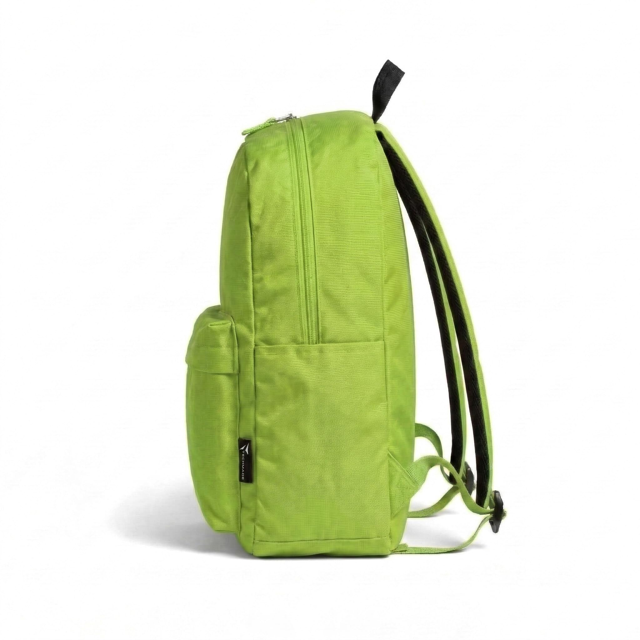 TECHMADE Zaino Scuola/Casual Unisex Multifunzionale 30x15x40 cm – IDEALE PER: Lavoro, Scuola, Ufficio, Tasche, Tempo Libero, Tasche Multiple e Cerniere Resistente - Poliestere 600D PVC (Verde Lime)