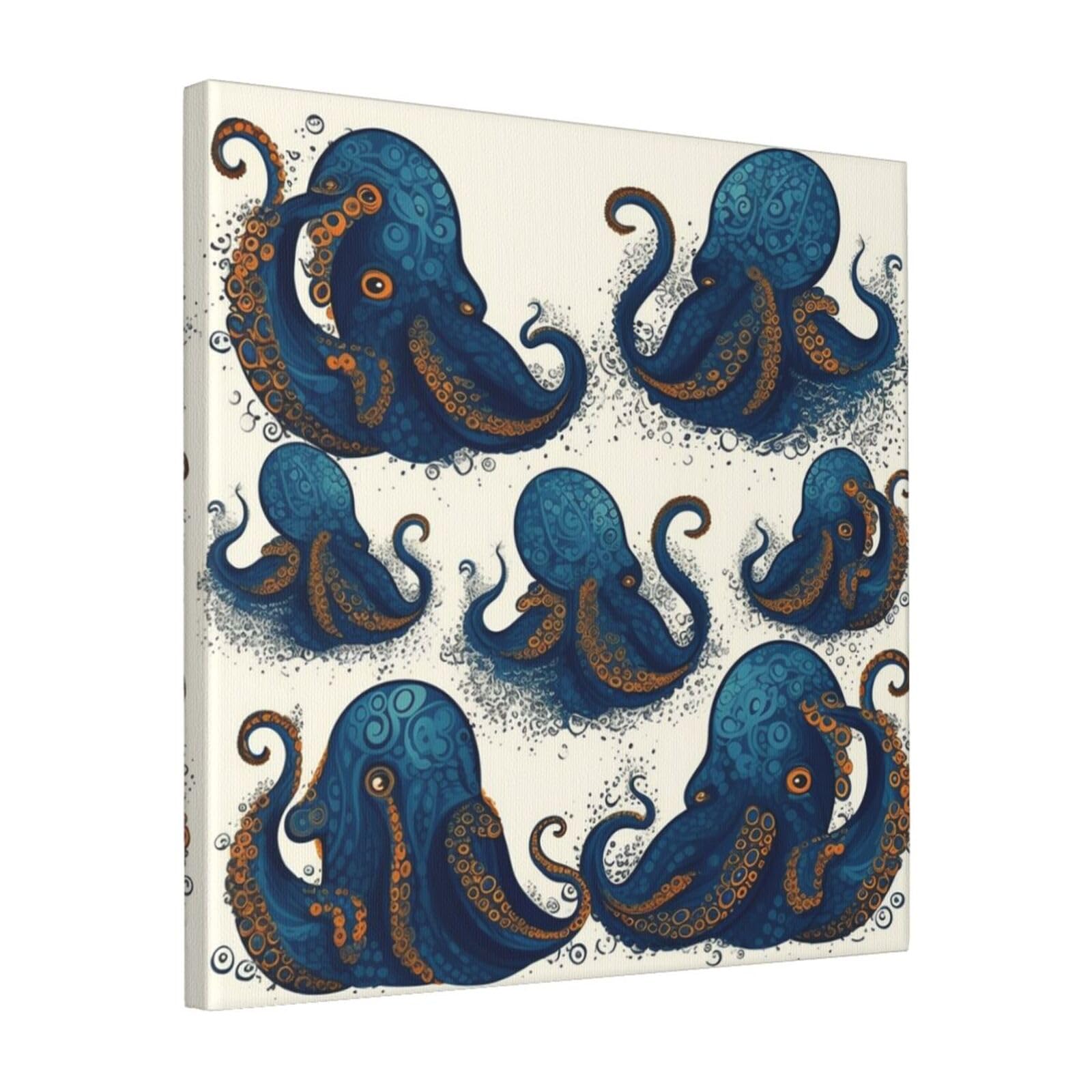 FodPand Tentacles octopus Canvas Wall Art for Living Room Wall Decor 16"x16" Modern Artwork Painting Pictures Hanging Canvas Prints Aesthetic Wall Art for Bedroom Bathroom Office Wallart Decor