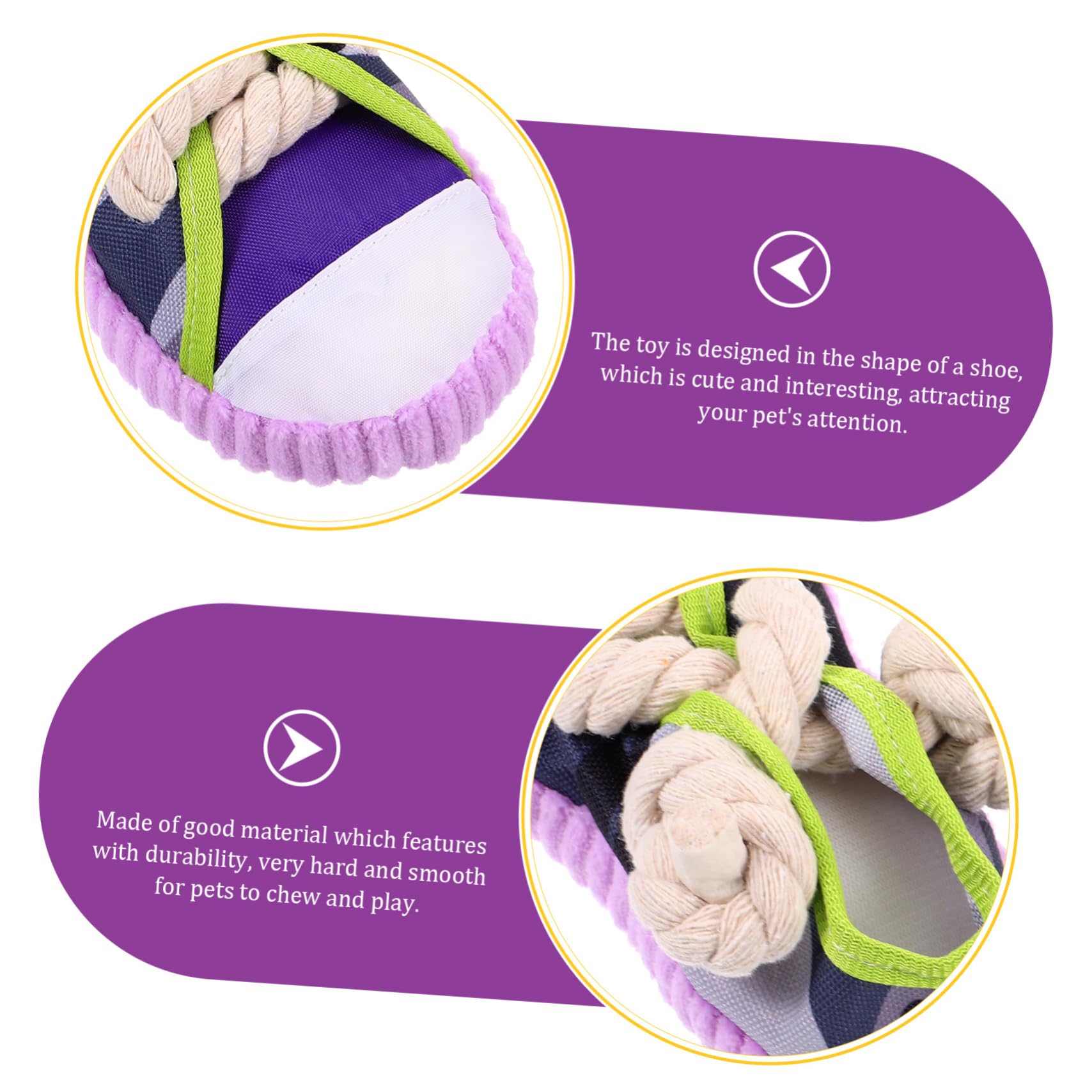 Kisangel Juguete para Perros y Cachorros en Forma de Zapato Cuerda de Algodón Resistente al Mordisco y Diseño Interactivo para Limpieza Dental