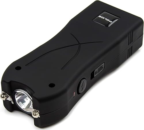 Miniatura 2 de Police Pistola paralizante para defensa personal 398 – Mini recargable de alto voltaje con linterna LED, compacta y resistente, seguridad personal