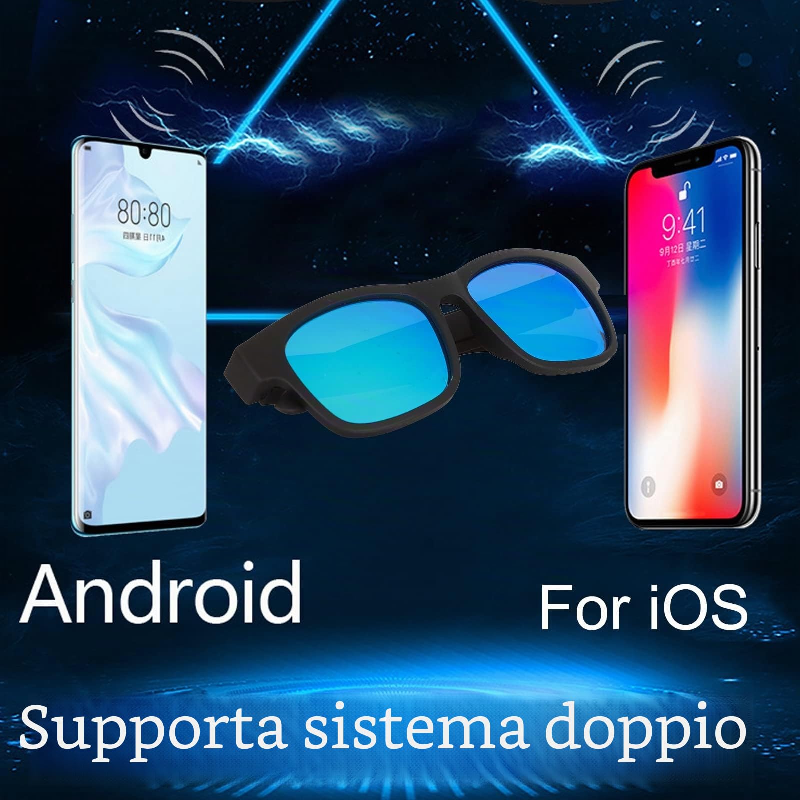 Occhiali Da Sole Smart Bluetooth 5.0 – Audio Stereo, Chiamate E Cancellazione Del Rumore (7 Colori Disponibili)