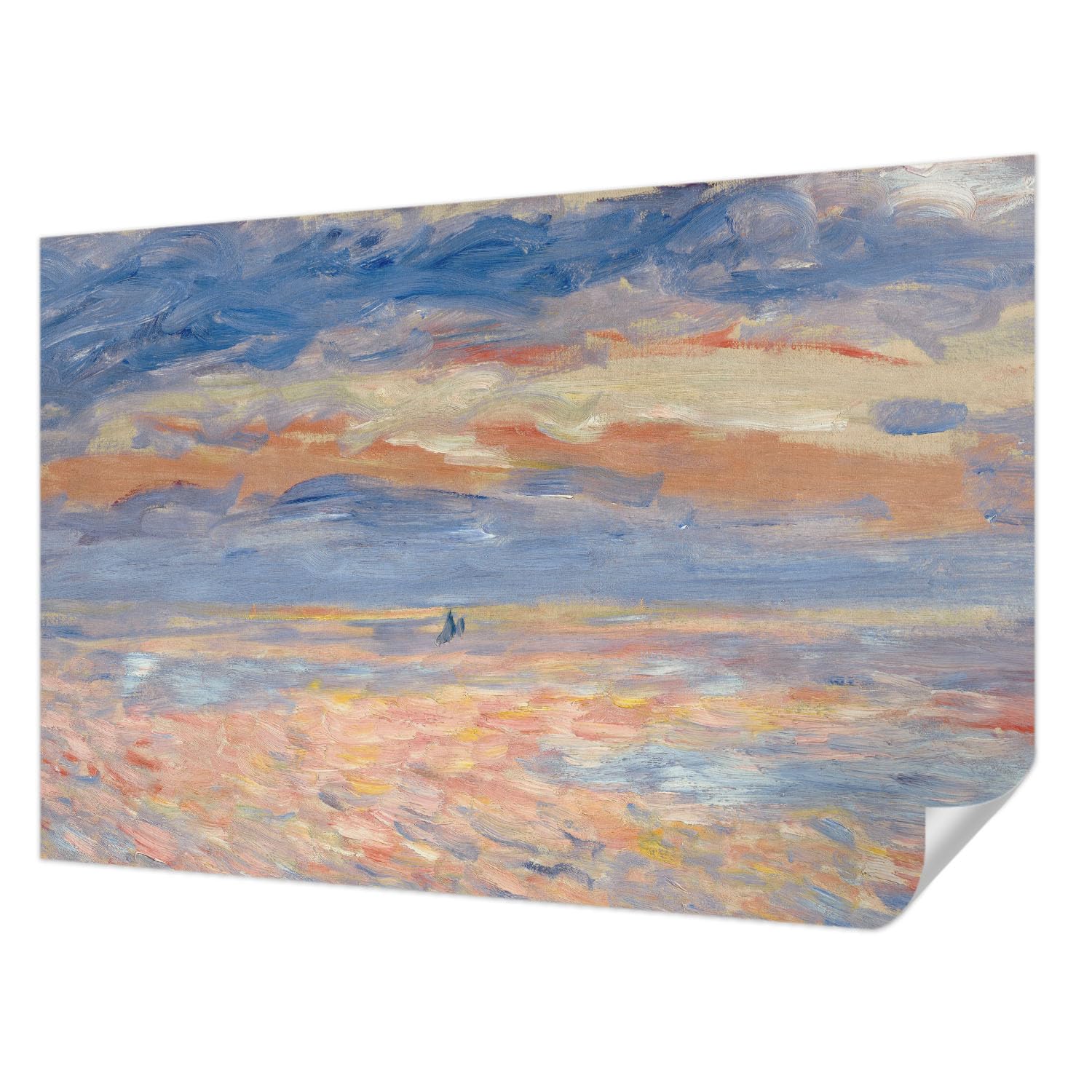 Papier peint photo autocollant paysage marin Tulup 104x70 cm pour décoration murale de salon