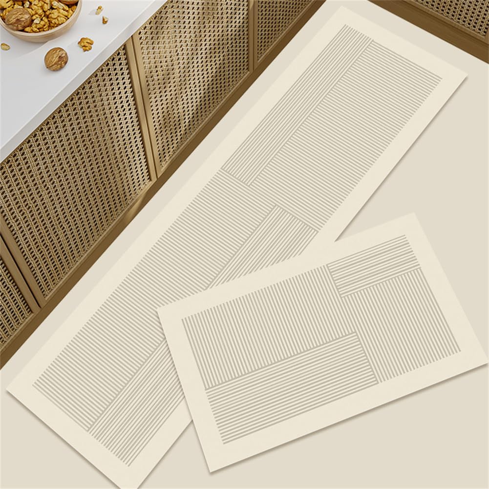 KüChenläUfer KüChenmatte 45x120cm, KüChenteppich Waschbar rutschfest, Teppich LäUfer Flur FußMatte Badematten, Wasser öL Aufnehmen Teppich KüChe Set für KüChe Wohnzimmer, Badezimmer Minimalist