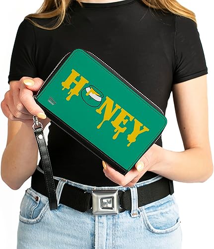 Miniatura 4 de Buckle-Down Winnie The Pooh - Cartera rectangular con cremallera de poliuretano para mujer, 7.5 x 4.5 pulgadas, Winnie the Pooh, Buckle-down Cartera