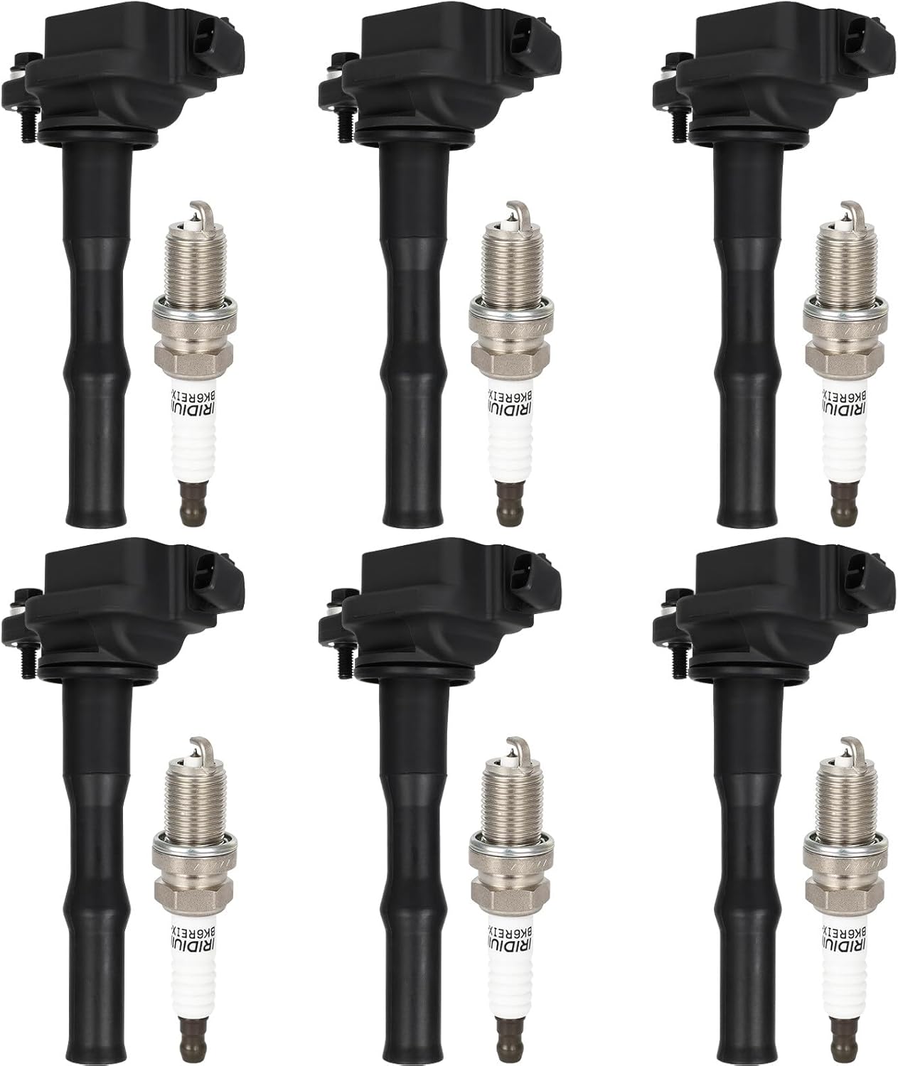 ECCPP 6 ignition coils with 6 iridium Spark Plugs UF204,coils packs,for Toyota Avalon 1995,Camry 1994-1995 & for Lexus ES300 1994 1995 V6 3.0L UF204