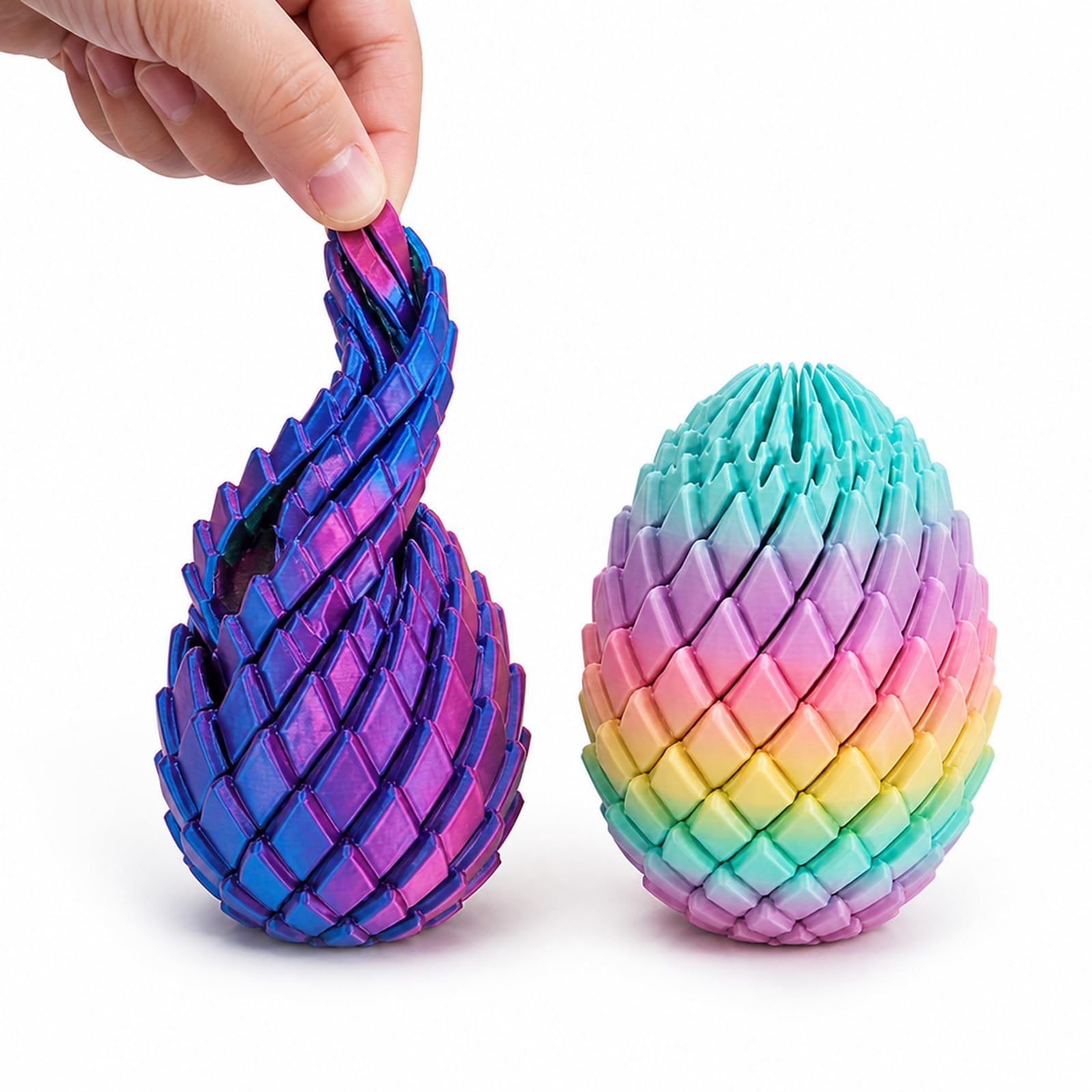 Buuraqq 2PCS 3D Printed Dragon Twist Fidget Prop for Desk