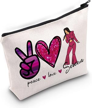 BLUPARK Song Makeup Bag Singer Song Gift Singer Fan Gift Singer Inspired Cosmetic Bag Music Gift Peace Love Se