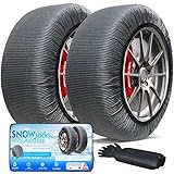 K-Musculo Snow Socks for Tires, Snow Socks Snow Chain for Car SUV Pickup Easy to Use, Ultimate Grip, Washable.100 KM Safely In The Snow, EU EN-16662-1 Certififed(2 PACKS)-XXL