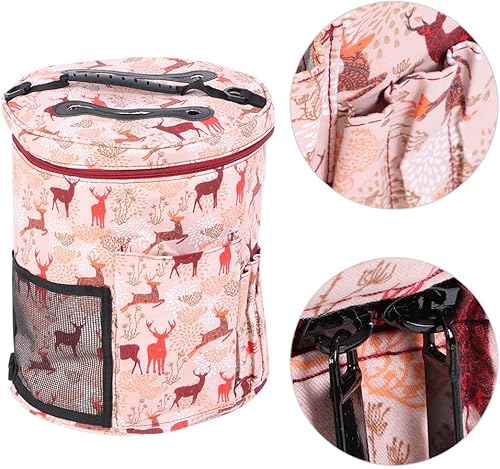 Miniatura 7 de Bolsa de almacenamiento para herramientas de costura de ganchillo de hilo para ganchillo, almacenamiento de lana impermeable, ganchillo para tejer,