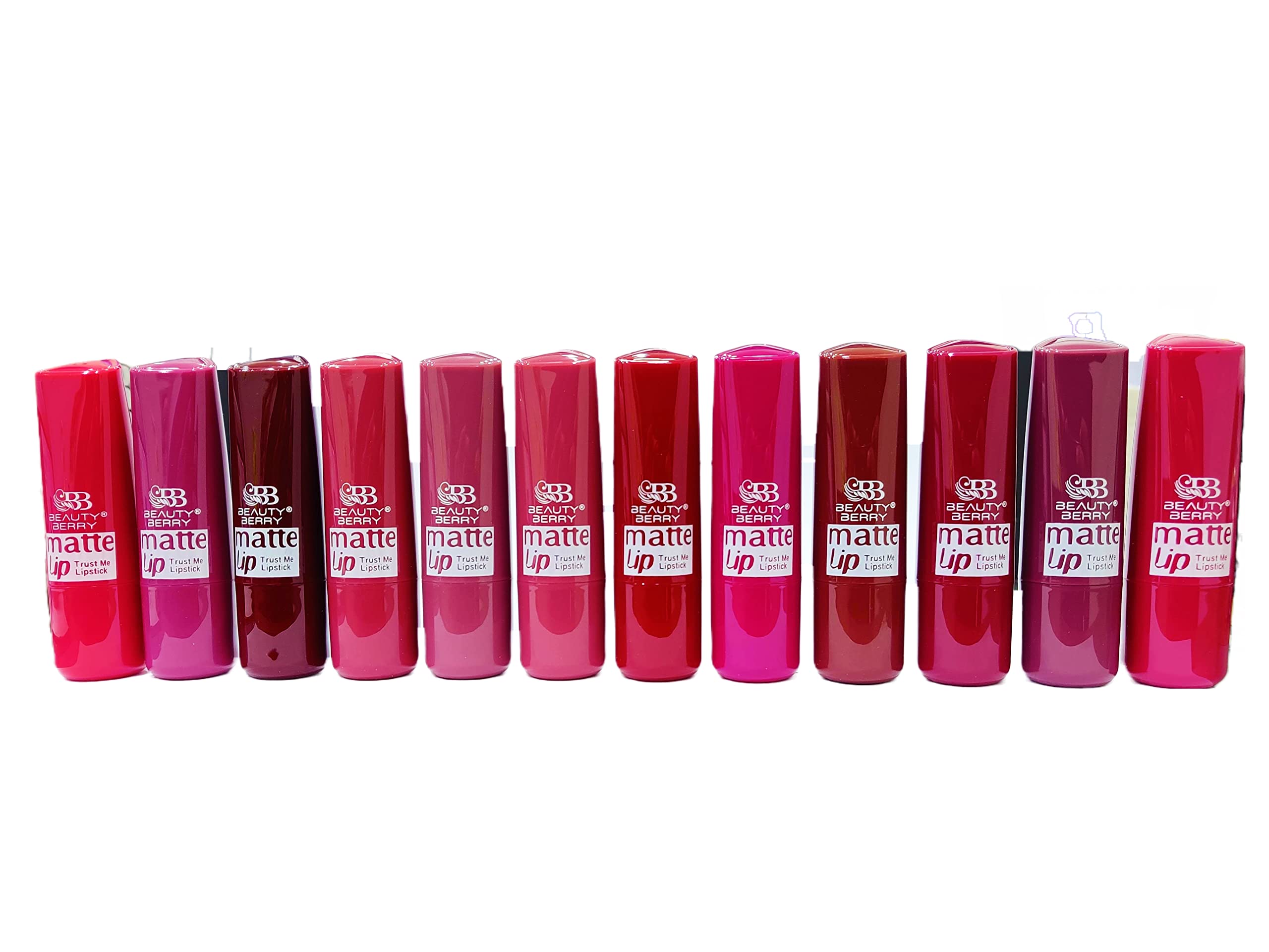 Beauty Berry [Pack of 12pcs] Matte Lip Stick, Everyday Use, L-24 (Set B)