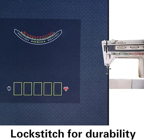 Vista 8 de BALIKEN Cuadrado 40x40 pulgadas Texas Holdem Poker Mat y Blackjack Mesa Casino Fieltro, Estera de Casino Portátil (Rojo) Rojo