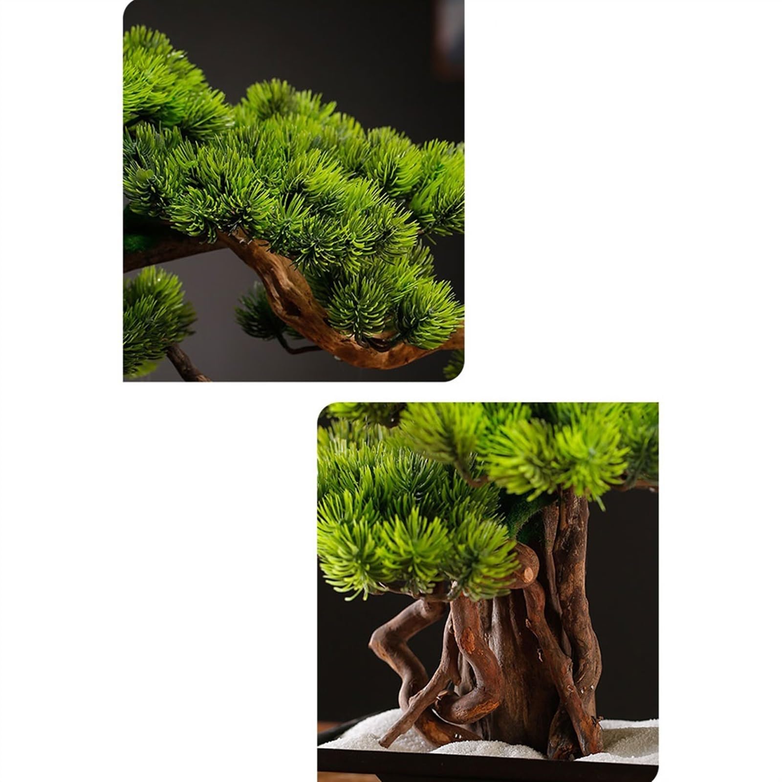 Decorazioni in vaso Ornamenti Zen Simulazione Albero Bonsai Ingresso Soggiorno Pino Finto Piante Verdi da Interno Paesaggistica Decorativa