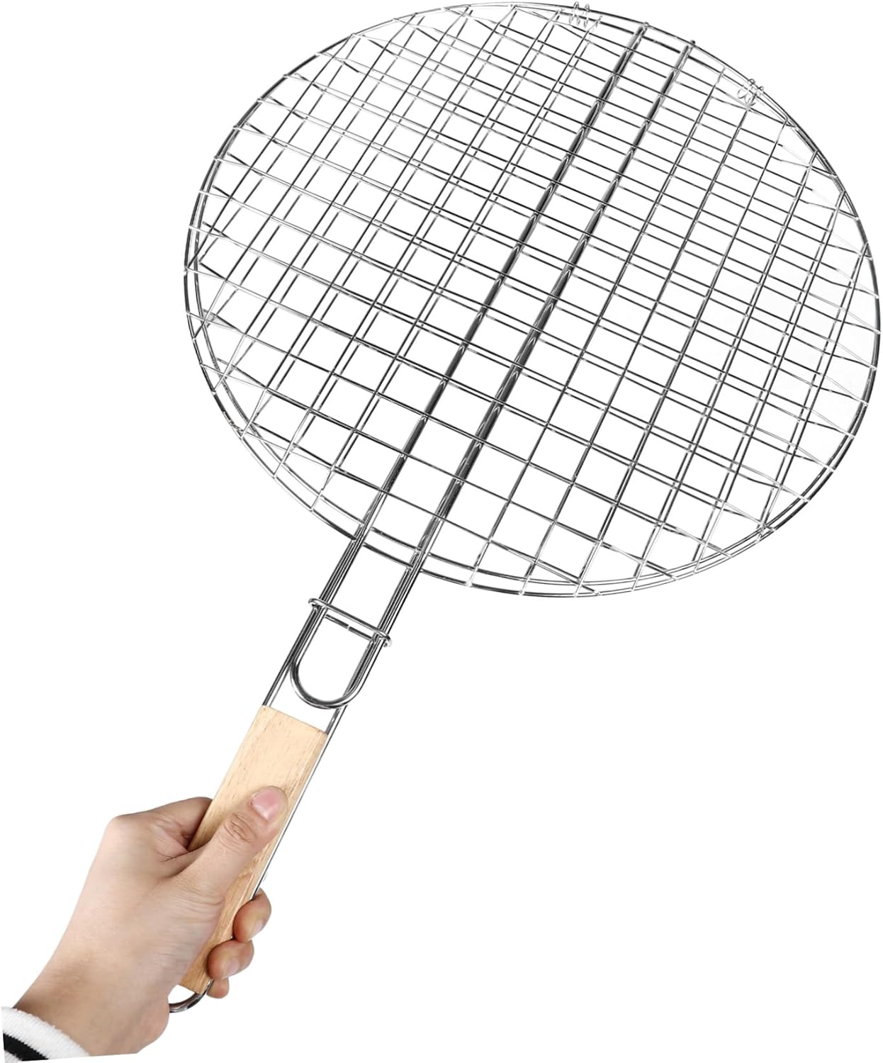 Portable Bbq Grill Rack Round Bbq Accessory Stainless Steel Roasting Rack Outdoor Grill Utensils Easy Clean Cooking Basket