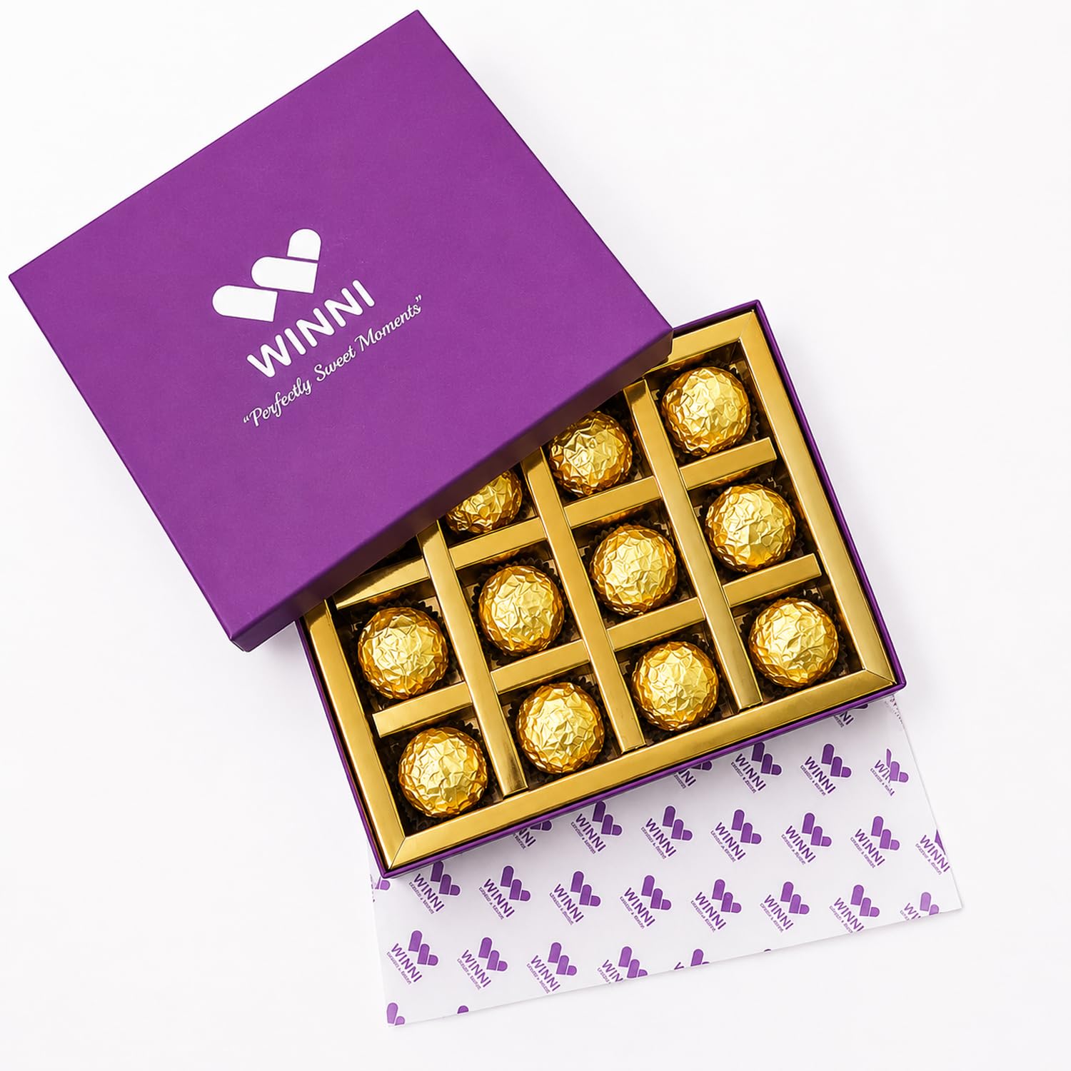 WINNI - Premium 12 Pcs Crispy Almond Bites Gift Pack | Belgian Almond Crunch Ladoo Sweet | Imported Dry Fruit Gift Box | Handmade Healthy Sweet Snack Gift For Birthday, Anniversary, Valentine, Partner, Couple, Girlfriend, Boyfriend, Girls, Boys, Students, Kids | Luxury Almond Laddu | Return Gift Hamper-image-43