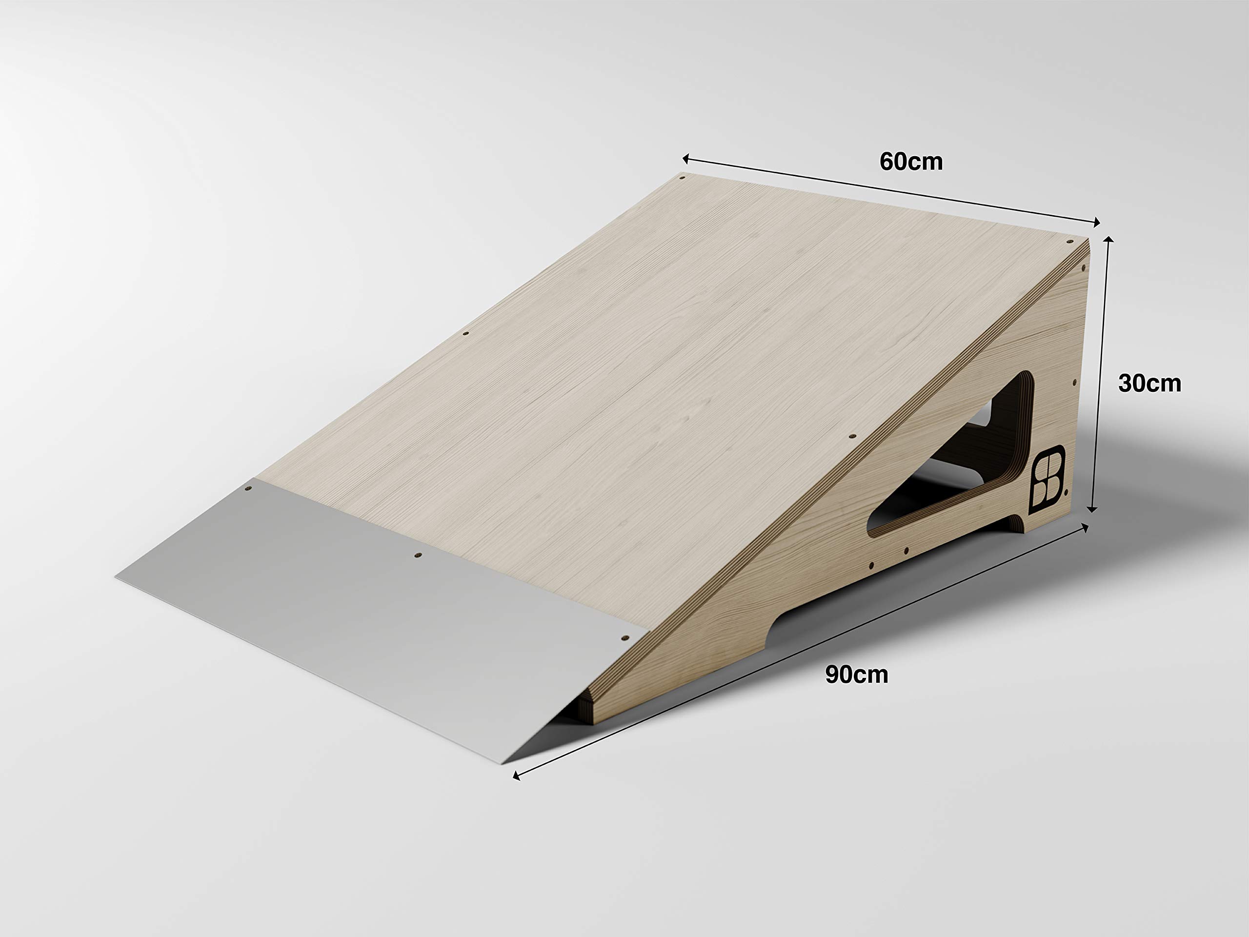Kicker Ramp | Street Skate | da Costruire| Set per Giardino o Viale D'Accesso | Skateboard, BMX & Scooter | Set Legno Durevole| Rampa Jump And Trick | 12” H x 2’W x 3’L