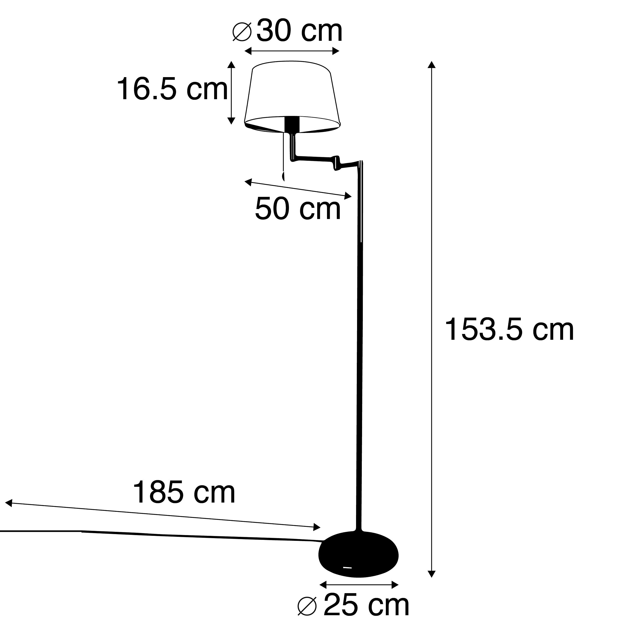 QAZQA Applique con braccio girevole ladas - Moderno - Acciaio,Tessuto