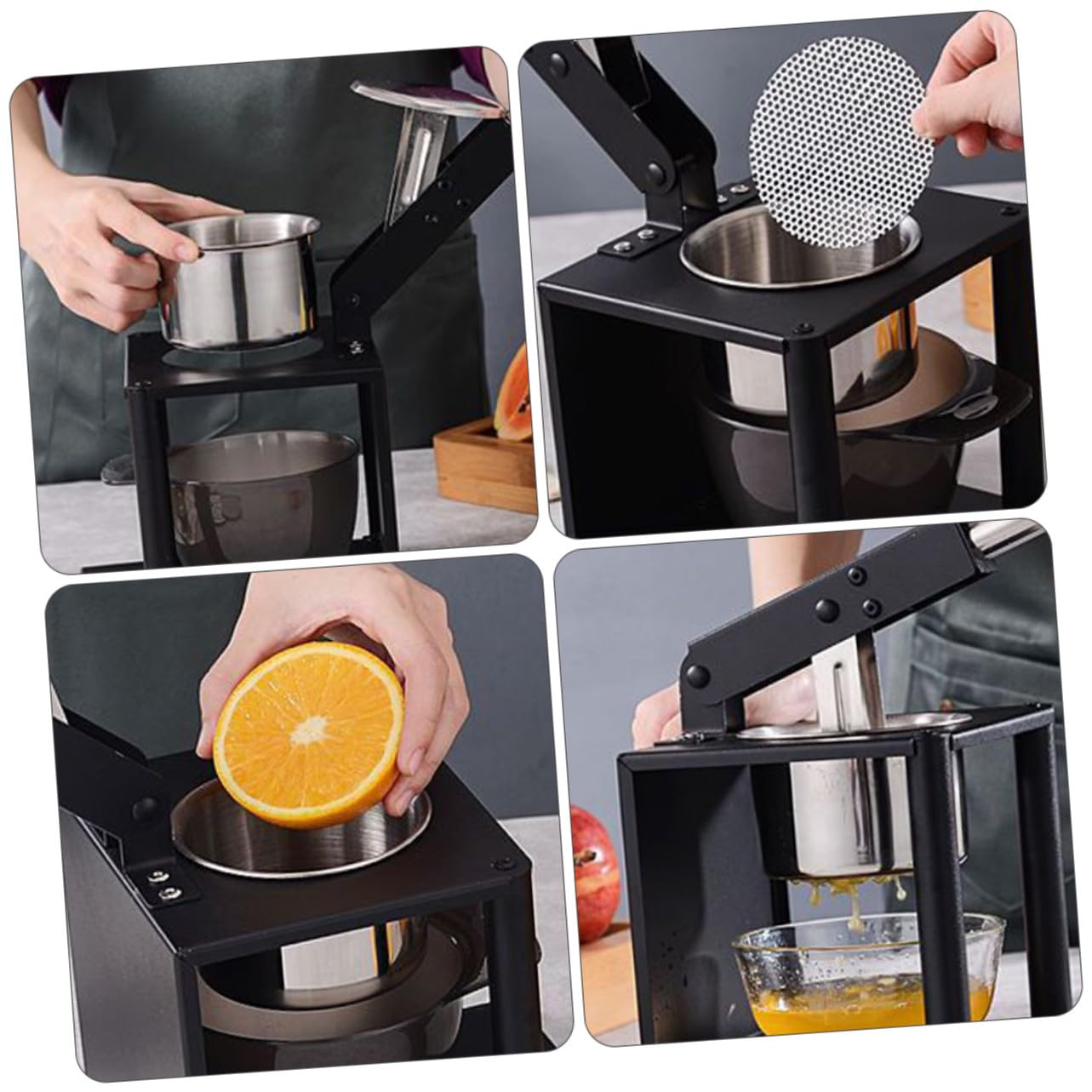 Manuelle Zitruspresse Haushalt Obstentsafter Saftpresse Handpresse Citrus Squeezer Für Orangen Zitronen Mandarinen Pomegranate Saftpressen Geeignet Für Zuhause Und Obstläden