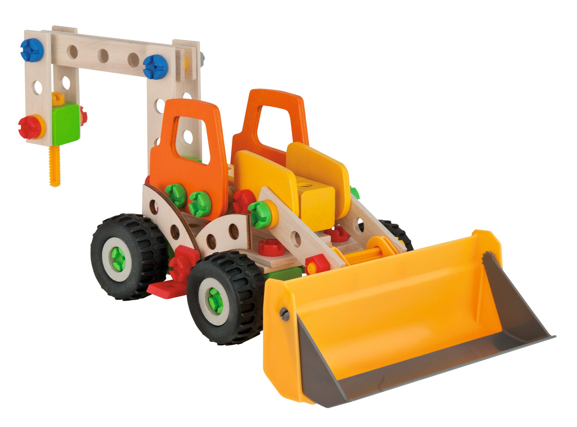 Eichhorn - Pale gommate Constructor – Versatile Giocattolo in Legno, 140 componenti, 6 Diverse Costruzioni, per Bambini dai 6 Anni in su, 100% Legno FSC